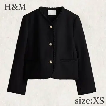 미사용 새상품 H&M 부클레 자켓 블랙