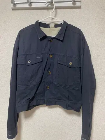 네이비 코튼 커버올