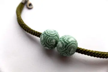 순수 실크 끈의 겉옷 끈 그린 컬러 꽃 무늬