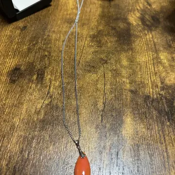 오렌지 드롭형 펜던트 목걸이