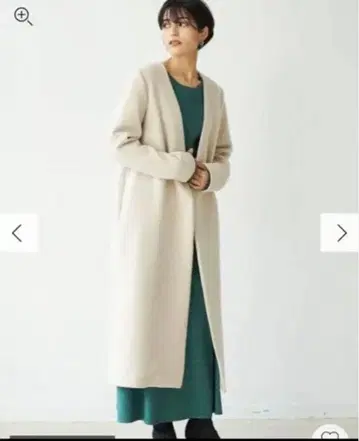 러그나무 문 페스카라무 롱 코트 아이보리 S