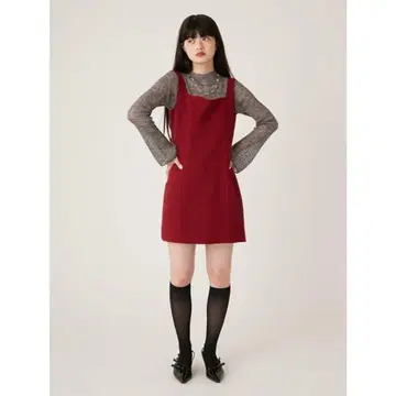 백리본 디테일 미니 원피스