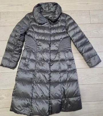 그레이 롱 다운 자켓 M 경량 따뜻함 새상품급