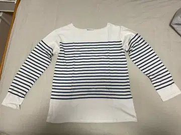 WHITE LINE 보더 긴팔 티셔츠