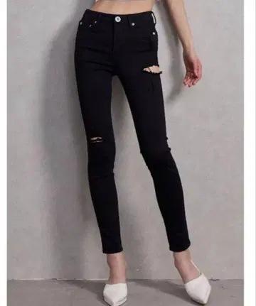 GYDA 사이드 슬립 도 스키니 데님 팬츠