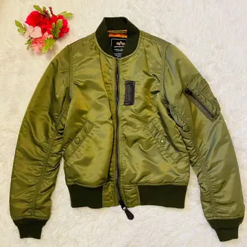 [ 새상품 ] ALPHA INDUSTRIES 리버서블 MA-1 그리원 S