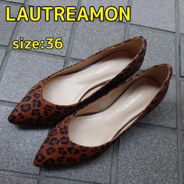 LAUTREAMON 레오파드 무늬 플랫 펌프스 36