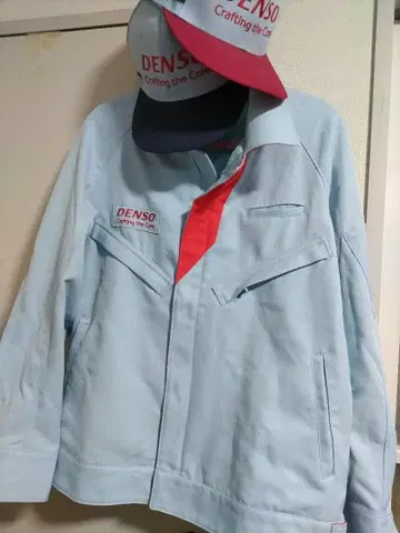미사용품 DENSO 워크 셔츠와 캡 세트