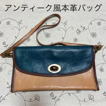 앤티크풍 천연 가죽 핸드백