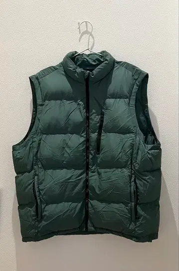 ZARA 다운 베스트 XL 그린 새상품급