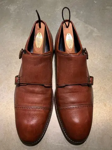 [눈에 띄는 흠집이나 얼룩 없음] 브라운 더블 몽크 스트랩