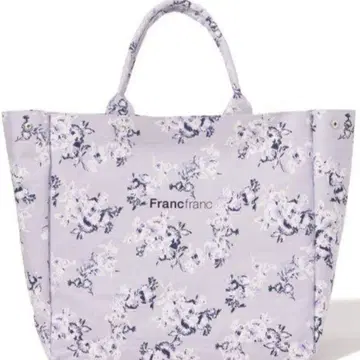 Francfranc 꽃무늬 토트백 연보라색 크리스마스 선물
