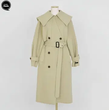 imvery 이임브리 세일러 카라 핸드메이드 더블 울 코트