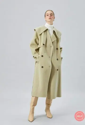 imvery 이임브리 세일러 카라 핸드메이드 더블 울 코트