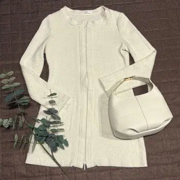 Rene 니트 원피스 집업 긴팔 일본제