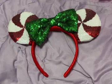 디즈니 크리스마스 머리띠 캔디케인