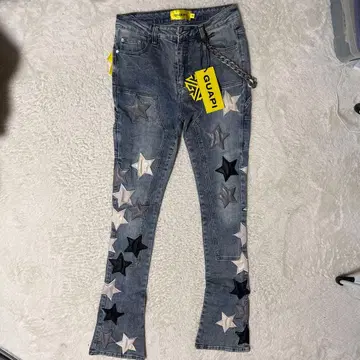 GUAPI PREMIUM 별 패턴 부츠컷 데님