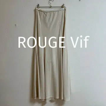 ROUGE Vif anna 베이지 플레어 스커트