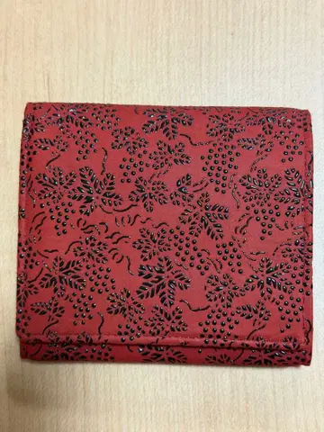 인덴야 빨간색 이단 접이식 지갑