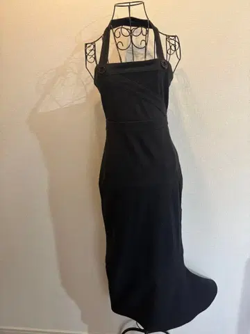 K3&co. 블랙 데님 비대칭 원피스