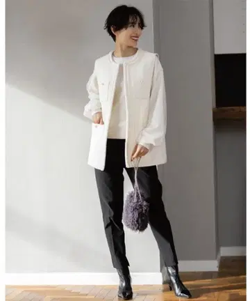 오페크 코튼 트위드 베스트