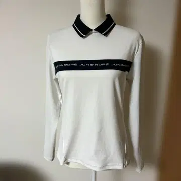 JUN & ROPE 긴팔 피케 셔츠 화이트