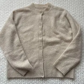 무인양품 울 혼방 부클레 크루넥 가디건 컨디션 최상