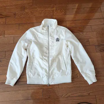 골프용 여성용 화이트 지퍼 달린 방한 자켓