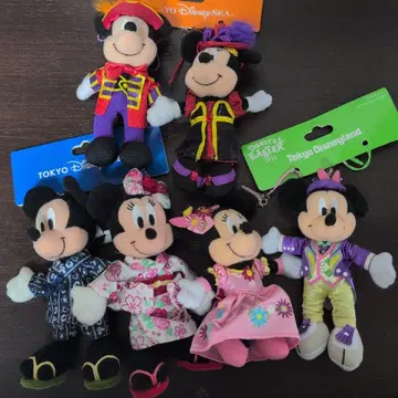 도쿄 디즈니 택 포함 미키 미니 키링 6개 세트
