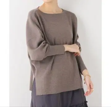 IENA 메리노울 스무스 보트넥 풀오버