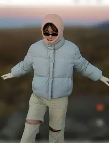 라이트 그레이 다운 자켓