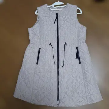 베이지 퀼팅 베스트 2L 사이즈