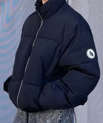 스냅 클럽 패딩 자켓