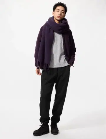 새상품 히트텍 보아 스웨트 팬츠 2025 유니클로 UNIQLO 블랙