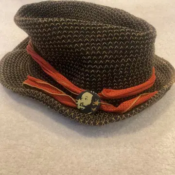 CATCH 블랙 오렌지 밀짚모자