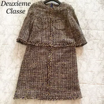 두지엠 클라세 원피스 트위드 셋업풍 원피스 노카라