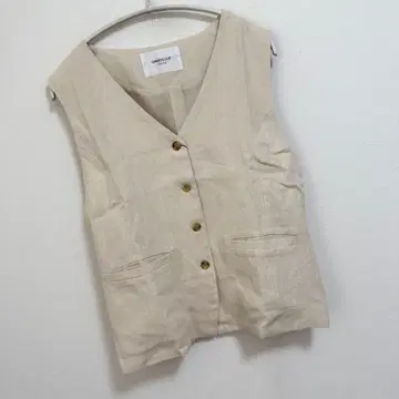 오파크 클립 레이온 린넨 베스트 [세탁 가능]