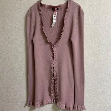TOCCA 토카 [ M ] 실크 100% 가디건 스모키 핑크 긴팔