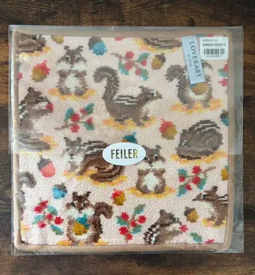 FEILER 다람쥐와 꽃 손수건 약 25cm