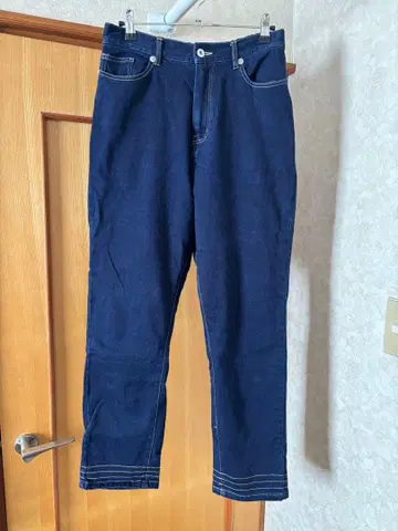 네이비 허리밴딩 팬츠