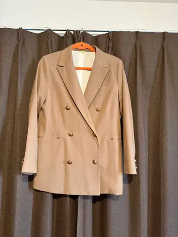 [ 미라 오웬 ] 금장 버튼 오버 사이즈 더블 브레스트 자켓