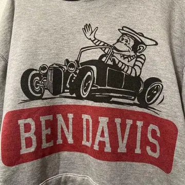 BEN DAVIS 그레이 후드티 원숭이 캐릭터