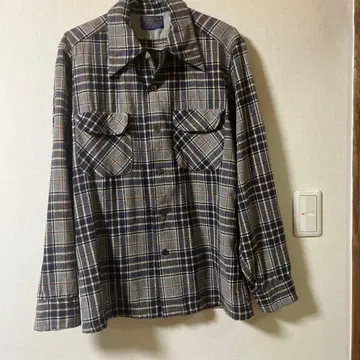 70s Pendleton 체크 무늬 플란넬 셔츠 M