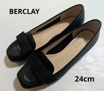 BARCLAY 리본 포함 블랙 플랫슈즈 24cm