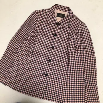 레리안 하운드투스 패턴 자켓 핑크 고급 이탈리아 원단 사이즈 13 울