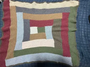 손뜨개질 패치워크 담요