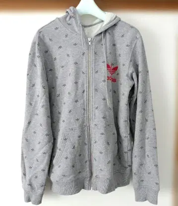 adidas 오리지널스 후드티 그레이 올 패턴 집업 후드티 XS