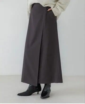 crewre 울 라이크 랩 롱 스커트