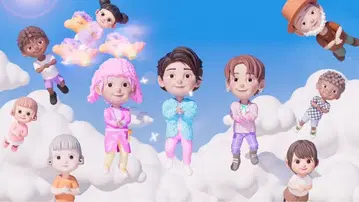 애니메이션풍 캐릭터 피규어 세트