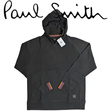 폴스미스 풀오버 후드티 L 아티스트 스트라이프 리브 블랙